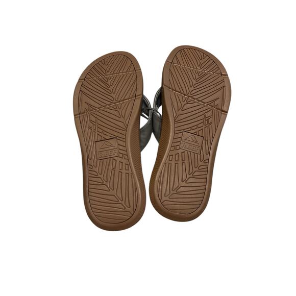 Reef Fanning sandals flip flops men’s size 12 gray with tan sole. New with tags main image 6